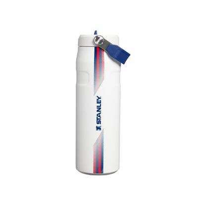 STANLEY IceFlow Flip Straw 2.0 Bottle, 24 oz, Team White Dark Blue