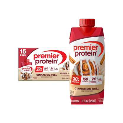 Premier Protein 30g High Protein Shake, Cinnamon Roll 11 fl. oz., 15 pk.