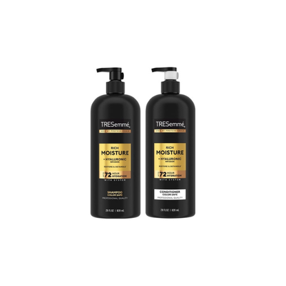 TRESemmé Rich Moisture Shampoo And Conditioner With Up To 72H Hydration for Dry Hair Rich Moisture With Vitamin E And Biotin Formula,28 fl oz 2 Count