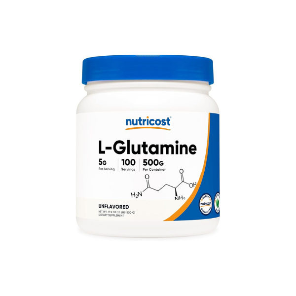 Nutricost L-Glutamine Powder (500 Grams) Unflavored, 100 Servings, GMO-Free