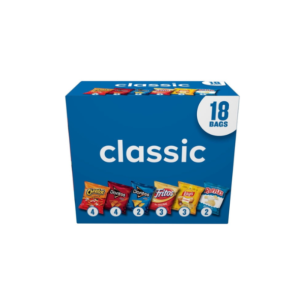 Frito Lay Classic Mix Snack Chips 18oz, 18 Pack