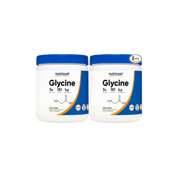 Nutricost Glycine Powder 1lb - Non-GMO, Gluten Free (Pack of 2)