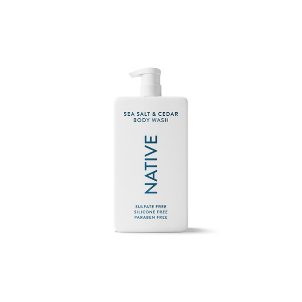 Native Body Wash for Women & Men, Sulfate Free, Sea Salt & Cedar, 36 fl oz