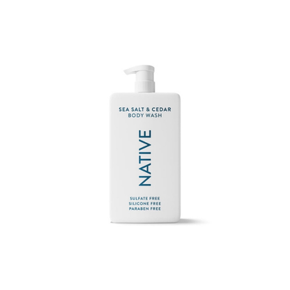 Native Body Wash for Women & Men, Sulfate Free, Sea Salt & Cedar, 36 fl oz