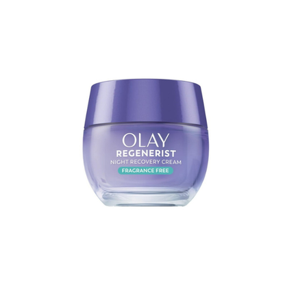 Olay Regenerist Night Recovery Cream with Triple Collagen Peptide, Wrinkle Reducer, Non-Greasy, Fragrance-Free, Hydrating Face Moisturizer for Women, 1.7 oz