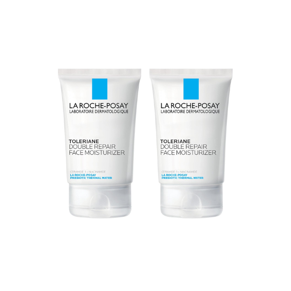 La Roche-Posay Toleriane Double Repair Face Moisturizer,Daily Moisturizer Face Cream with Ceramide and Niacinamide for All Skin Types,Oil Free,Fragrance Free,(Pack of 2)