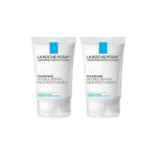 La Roche-Posay Toleriane Double Repair Face Moisturizer,Daily Moisturizer Face Cream with Ceramide and Niacinamide for All Skin Types,Oil Free,Fragrance Free,(Pack of 2)