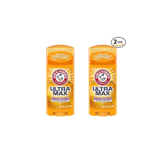 Arm & Hammer Ultramax Invisible Solid Powder Fresh Antiperspirant & Deodorant-2.6 oz, 2 pack
