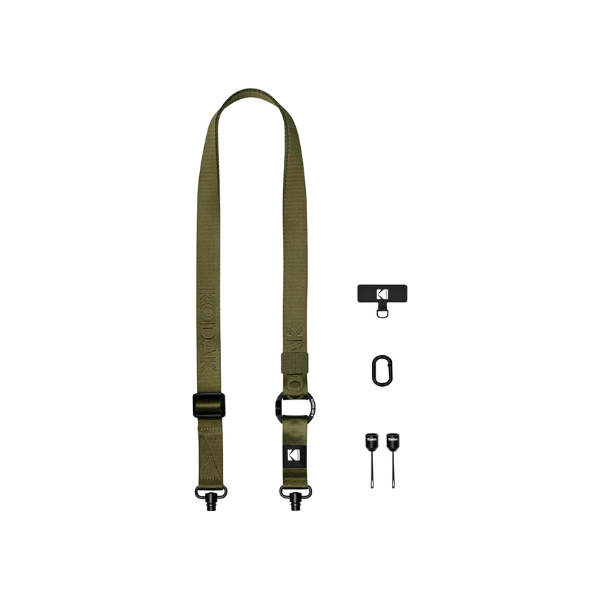 KODAK Multi-Purpose Camera Strap (Olive) - Quick-Detach System, Lightweight, Durable Metal Swivels, Multiple Usages, SLR Cameras, Compact Cameras, Smart Phones