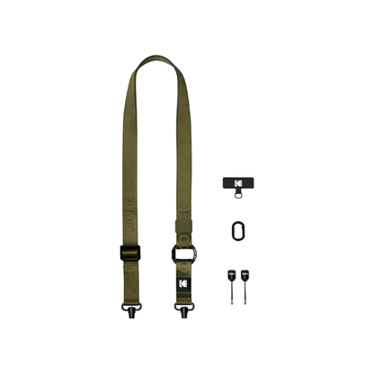 KODAK Multi-Purpose Camera Strap (Olive) - Quick-Detach System, Lightweight, Durable Metal Swivels, Multiple Usages, SLR Cameras, Compact Cameras, Smart Phones