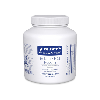Pure Encapsulations Betaine HCl Pepsin, 250 Capsules