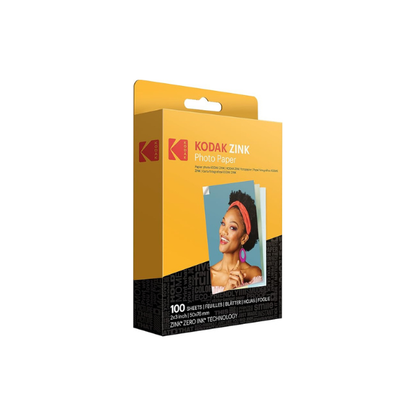 KODAK 2x3 Premium Sticky-Backed ZINK Photo Paper (100 Sheets) - Compatible With Kodak Step, Step Slim, Printomatic, Printomatic+, Smile+, Step Touch
