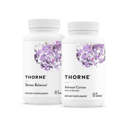 THORNE - Adrenal Support Bundle - Stress Balance & Adrenal Cortex Combo - Stress Balance and Adrenal Cortex - 30 to 60 Servings