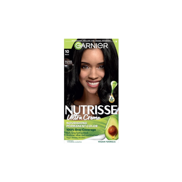 Garnier Nutrisse Nourishing Adult Hair Color Creme, 10 Black Licorice