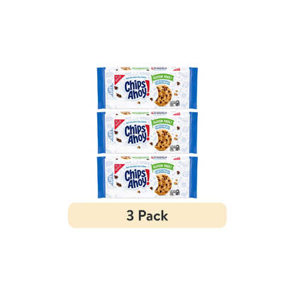 (3 pack) CHIPS AHOY! Original Crunchy Gluten Free Chocolate Chip Cookies, 9.31 oz