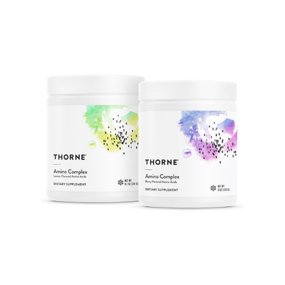 THORNE - Amino Complex Bundle - Promotes Lean Muscle Mass and Energy Production - Lemon & Berry Flavors
