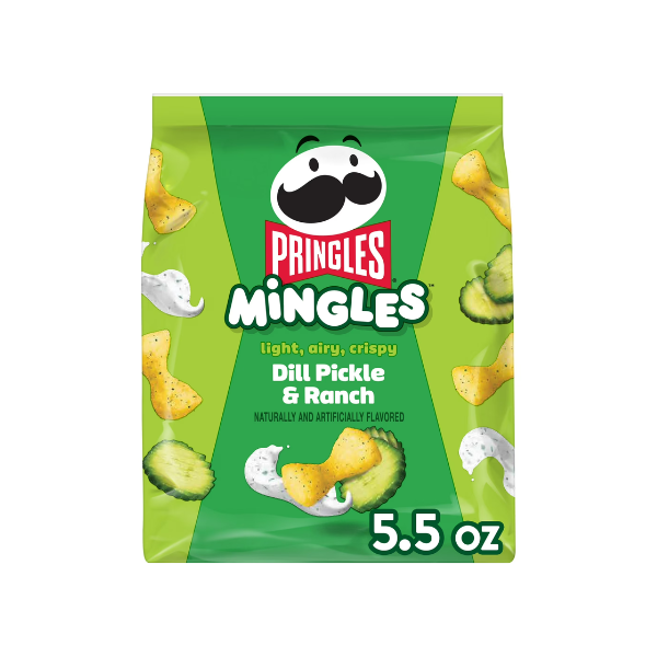 Pringles Mingles Dill Pickle and Ranch Puffed Snacks, Salty Snacks, 5.5 oz