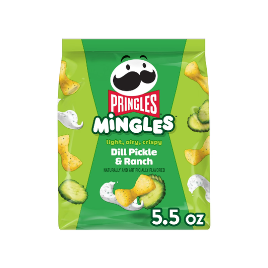 Pringles Mingles Dill Pickle and Ranch Puffed Snacks, Salty Snacks, 5.5 oz