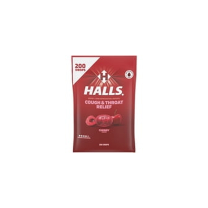 HALLS Relief Cherry Flavor Cough Drops, Value Pack, 200 ct.