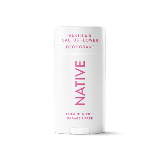 Native Deodorant For Women, Aluminum Free, Solid Deodorant Stick, Vanilla & Cactus Flower, 2.65 oz