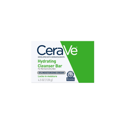 CeraVe Hydrating Cleansing Bar for Face and Body for Normal to Dry Skin, 4.5 oz