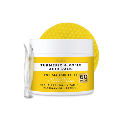 VALITIC Turmeric and Kojic Acid Cleansing Pads for Dark Spots 60 Units