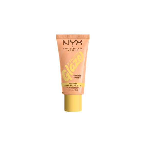 NYX Professional Makeup Buttermelt Glaze Tinted Moisturizer, SPF 30, Whipped Butta, All Skin Types, 1.01 fl oz