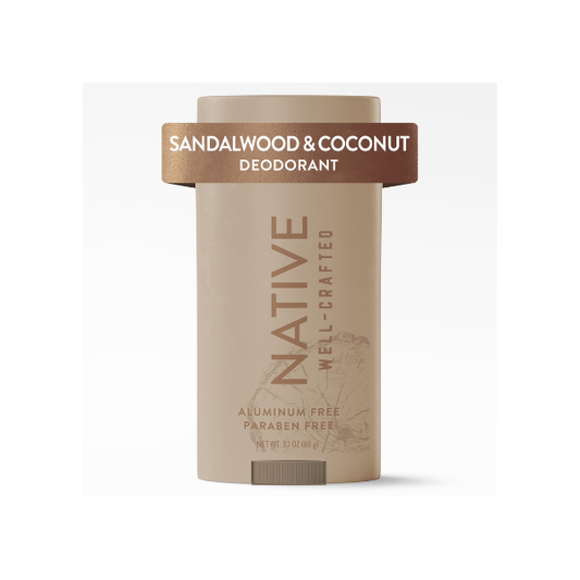Native Aluminum Free Deodorant for Men, Sandalwood & Coconut, Well-Crafted, 3.1 oz