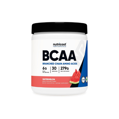 Nutricost BCAA Powder (Watermelon, 30 Servings) - Optimal 2:1:1 Ratio