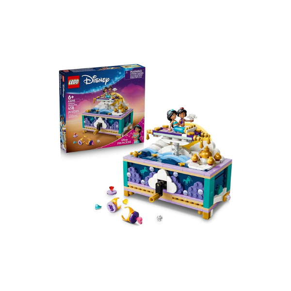 LEGO Disney Princess Jasmine's Jewelry Box 43295 | Building Toys for Girls & Boys, Ages 6+, Disney's Aladdin Movie Figures, Creative Play, 458 pieces, Gift for Birthdays