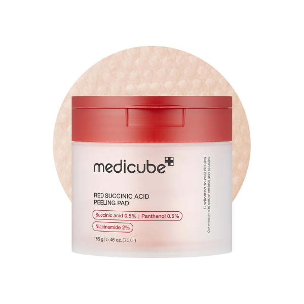 medicube Toner Pads Red Succinic Acid Panthenol Pad for Facial Peeling