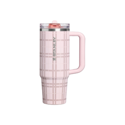 STANLEY Quencher ProTour Flipstraw Tumbler, 30 oz, Blossom Plaid