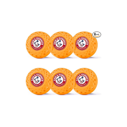 Arm & Hammer OdorBusterz Odor Eliminator Balls, Clean Burst, 6 Count – Baking Soda Odor Control for Closets, Drawers, Hampers & Small Spaces