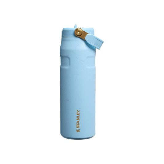 STANLEY IceFlow Flip Straw 2.0 Bottle, 24 oz, Messi Striker Blue