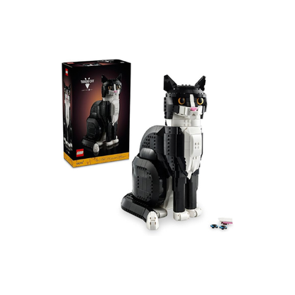 LEGO Ideas Tuxedo Cat - Building Sets for Adults, Ages 18+ - DIY Crafts Kit for Home Decor, Living Room or Bedroom - Gift for Animal Lovers - 21349