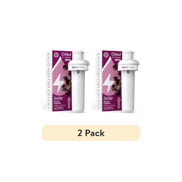 (2 pack) Cirkul GoSip Black Cherry Flavor Cartridge, Drink Mix, 1-Pack