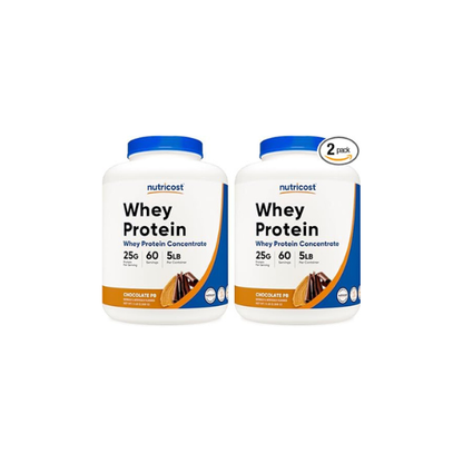 Nutricost Whey Protein Concentrate (Chocolate Peanut Butter) 5LBS - Gluten Free & Non-GMO (Pack of 2)