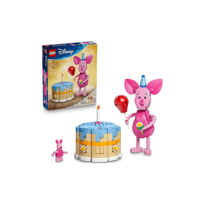 LEGO Disney Piglet's Birthday Fun Building Toy - Winnie The Pooh Toy for Girls & Boys, Ages 9+ - Gift for Birthdays - Kids Room Decor - 43305