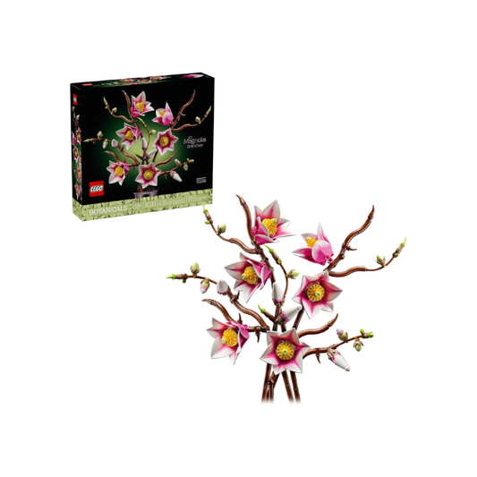 LEGO Botanicals Magnolia Branches Building Set for Adults, Ages 18+ - Gift for Birthdays - Artificial Flowers for Home Office, Bedroom or Desk Decor - 11510