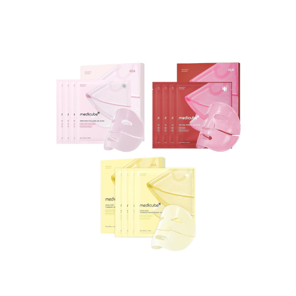 medicube Gel Mask Trio – PDRN, NAD, Kojic Acid Hydrogel Mask Set (3-Pack)