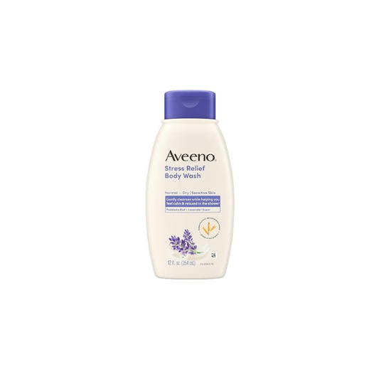 Aveeno Stress Relief Body Wash, Lavender Scent, 12 fl. oz