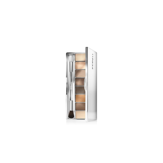 Clinique All About Shadow Eye Shadow Palette, 8 Silky + Buildable Shades | Black Honey, Pink and Nude Honey | Safe For Sensitive Eyes