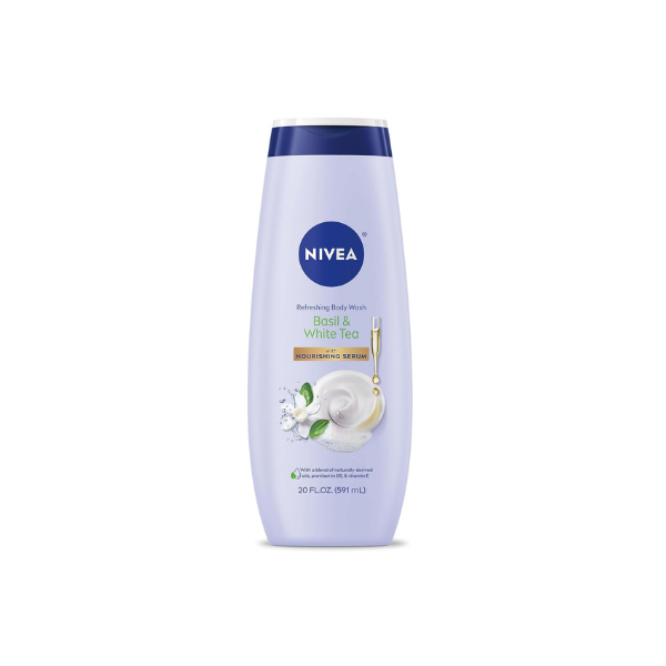 NIVEA Refreshing Basil and White Tea Body Wash, 20 FL OZ