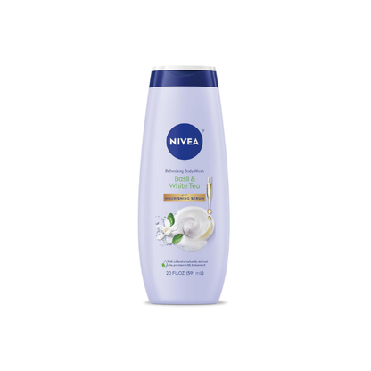 NIVEA Refreshing Basil and White Tea Body Wash, 20 FL OZ