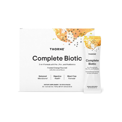 THORNE Complete Biotic, Prebiotic, Probiotic & Postbiotic, 30 Stick Packs