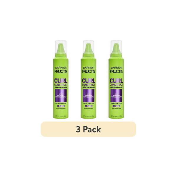 Garnier Fructis Style Curl Construct Creation Mousse, For Curly Hair, 6.8 oz.