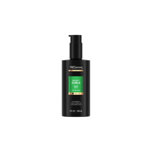 TRESemmé Styling Aid for Lightweight + Curl Hydration + Touchable Hold Bouncy Curls with Peptide Blend, 8 fl oz 1 count