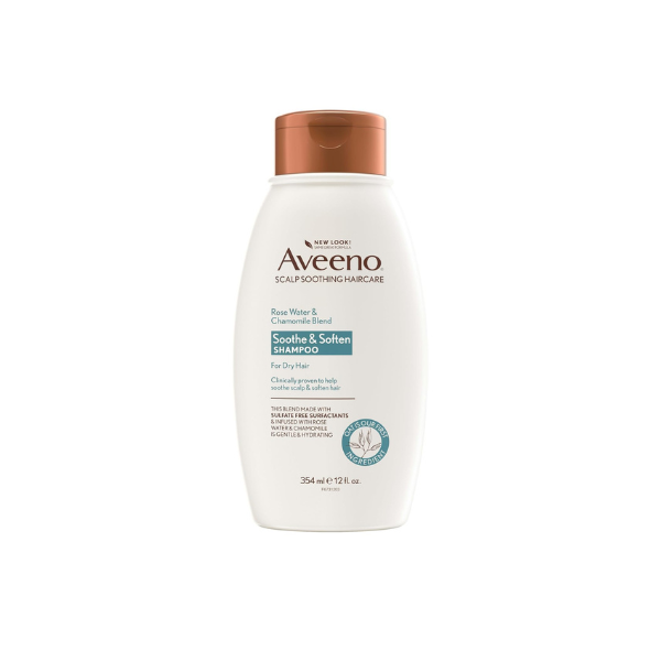Aveeno Rose Water & Chamomile Shampoo for Dry Hair, Hydrating, 12 fl oz