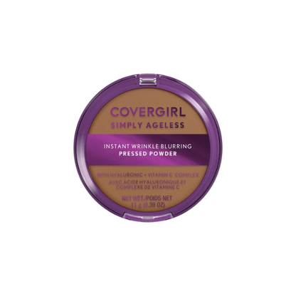 COVERGIRL Simply Ageless Wrinkle Defying Pressed Powder, 275 Soft Sable, 3.9 oz, Pressed Powder, Face Powder, Oil Free Loose Powder, Full Coverage Powder, Hydrating Formula, Cruelty-Free