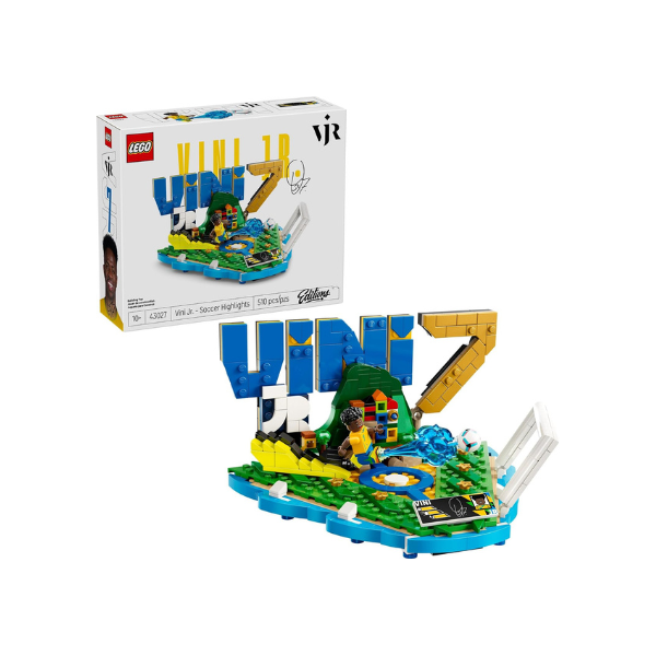 LEGO Editions Vini Jr. – Soccer Highlights - Building Set for Boys & Girls, Ages 10+ - Collectible Soccer Gift W/Plaque - Kids Bedroom or Shelf Decor - 43027